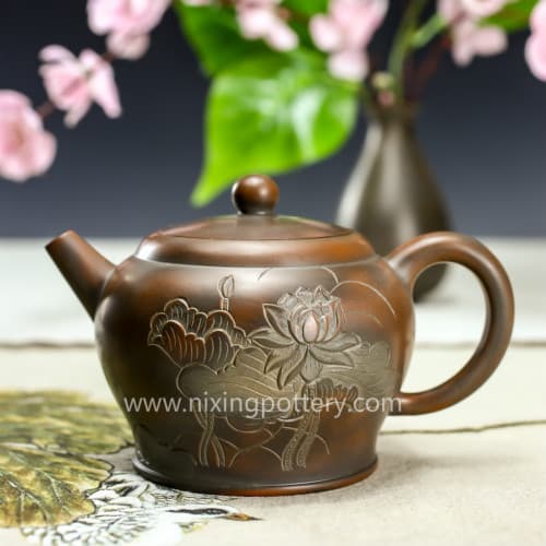 Qinzhou Nixing pottery pure handmade ceramic teapot 380ml